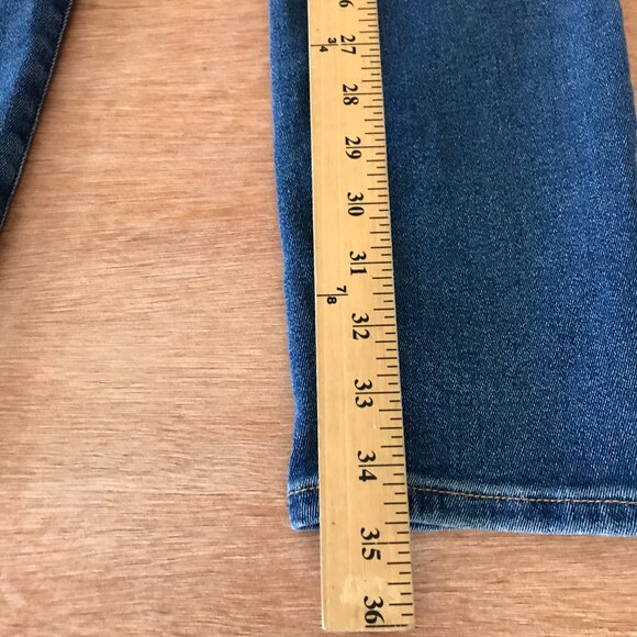Good American Good Waist Split Pocket Skinny Jeans Women 8/26 Blue High Rise - Picture 5 of 12